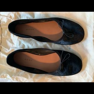 Doen Black Velvet Ballerina Flats Size US 9 / EU 39